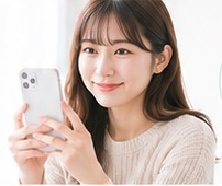 スマートフォンを持つ女性のイメージ